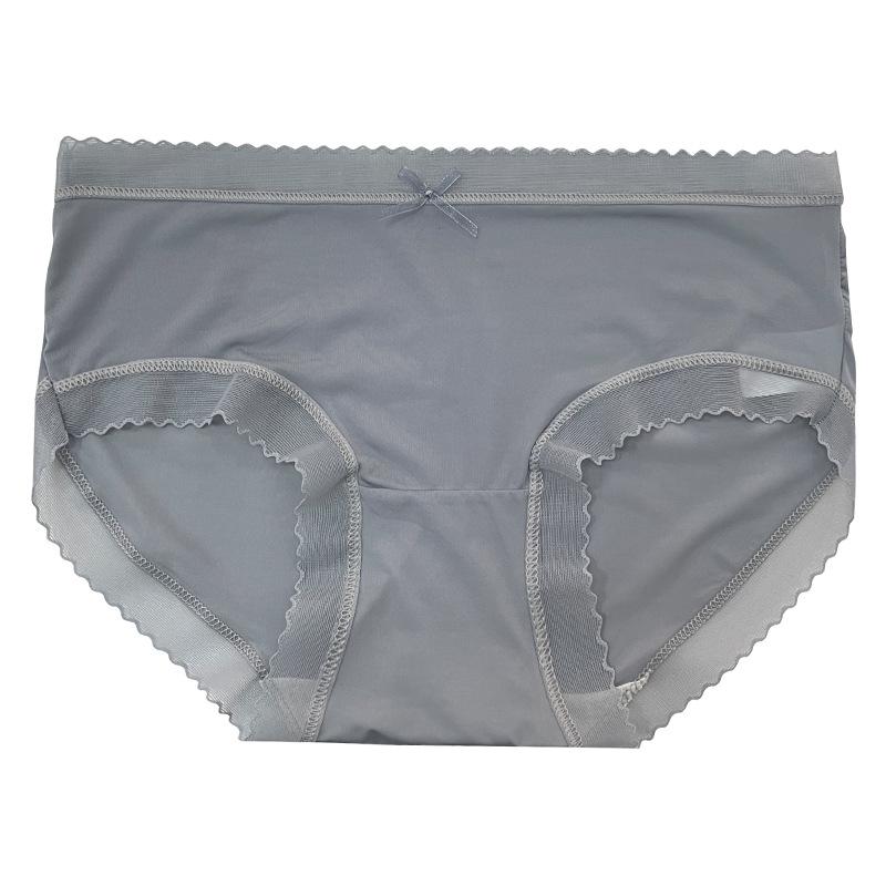 Ladies Summer Thin Style Pure Sexy Ice Silk Pure Cotton Crotch Antibacterial Breathable No Trace Briefs