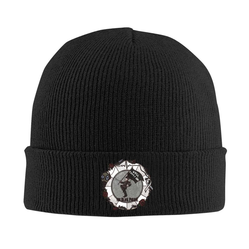 My Chemical Romance BLACK PARADE IS DEAD Knit Hat Beanie Autumn Winter Hat Warm Acrylic  Hip Hop  Caps for Unisex Unisex Gifts,