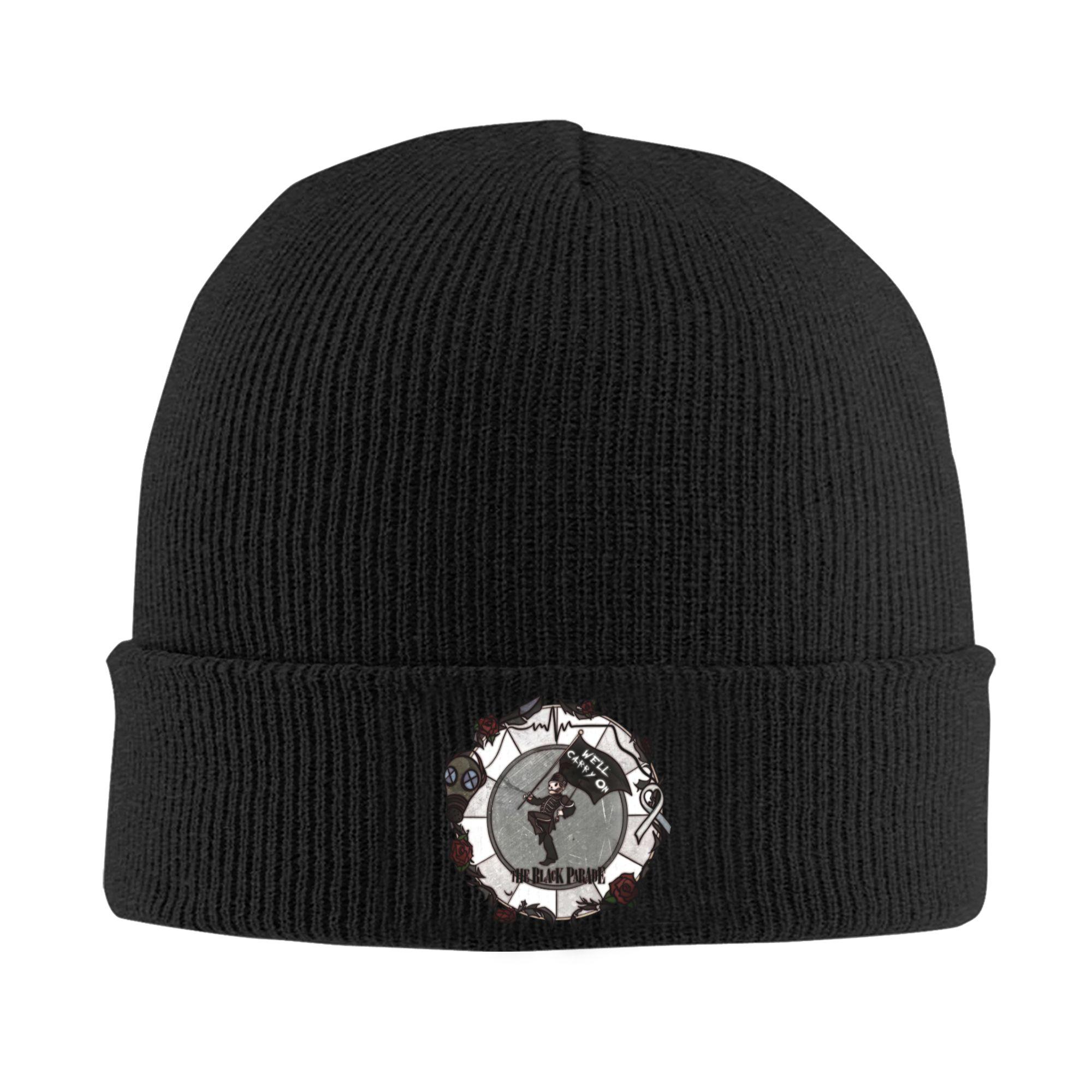 

The Black Parade Hat Autumn Winter Skullies Beanies Warm Tour My Chemical Romance Caps Unisex Unisex Acrylic Knitted Caps One Size