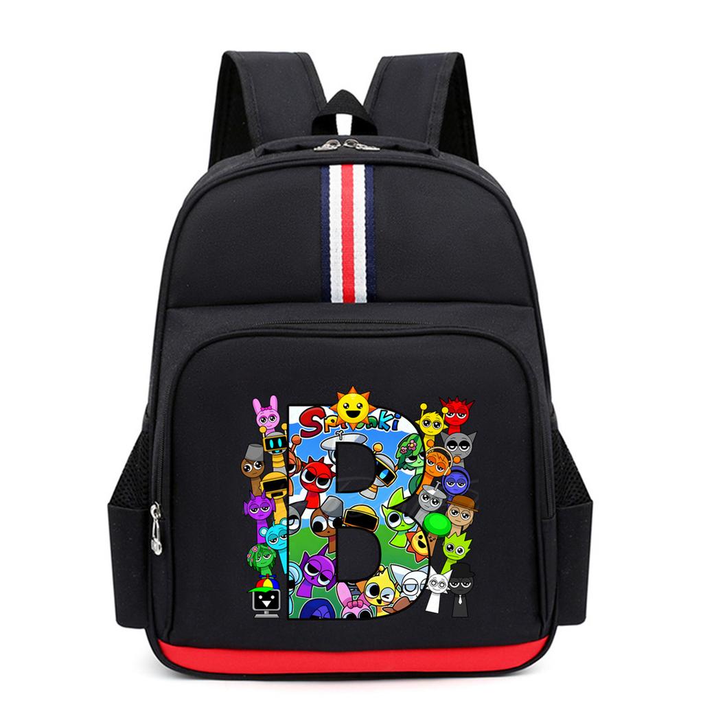 New School Style Primary School Students Large-capacity Schoolbag, Letter Printing Cartoon Trend Children's Versatile Backpack