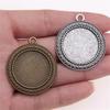 Tavă cu Baze Rotunde Goale de 25mm Suport Cabochon Bronz Antichizat Argintiu Componentă Meșteșugară pentru Realizare Bijuterii ca Tavă de Setare DIY