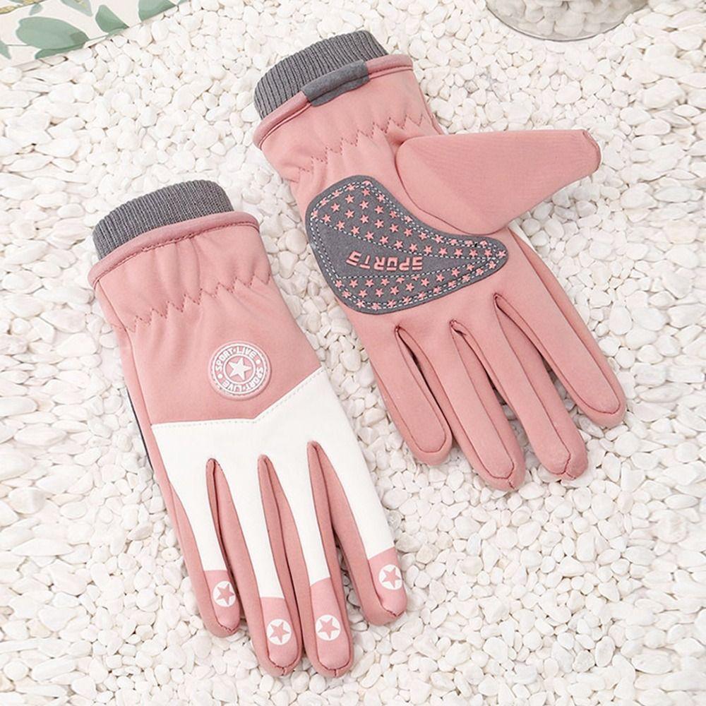 Thicken Cycling Riding Mittens Non-slip Children Bicycle Gloves Kids Winter Gloves  for Boys Girls