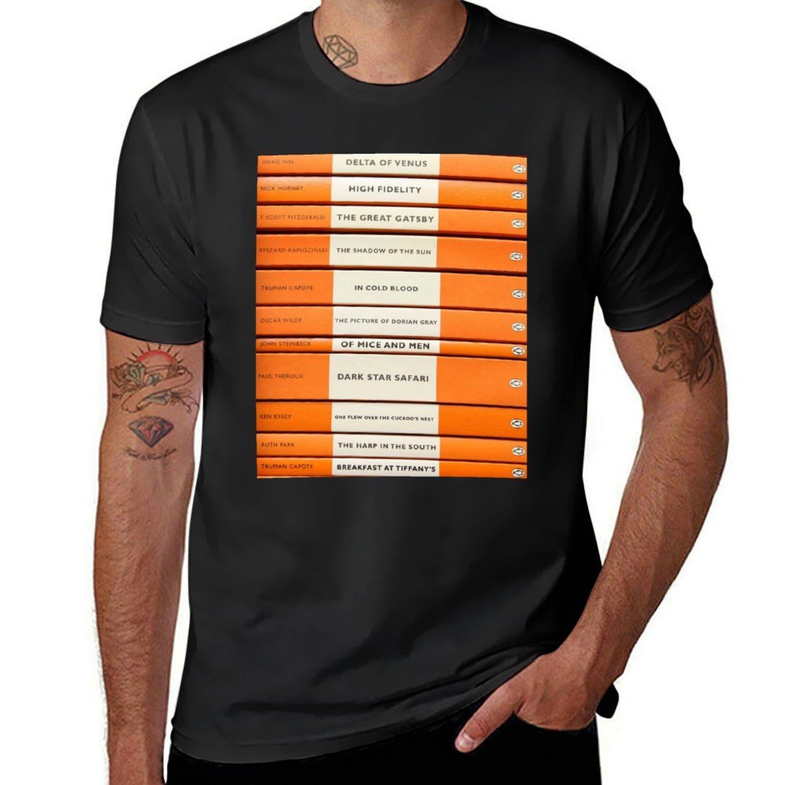 

Book Spine Graphic Shirt Graphic Tshirt new edition boys animal print anime clothes tees fitted t shirts for men 4XL