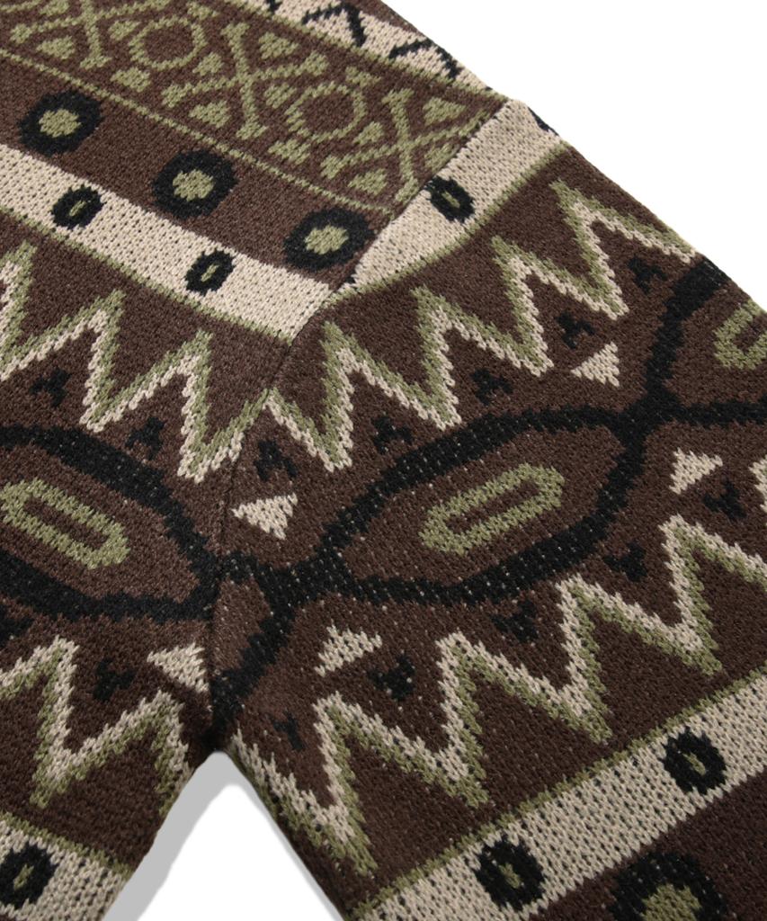 TRILLION Vintage Fair Isle Jacquard Crewneck Knit_Brown
