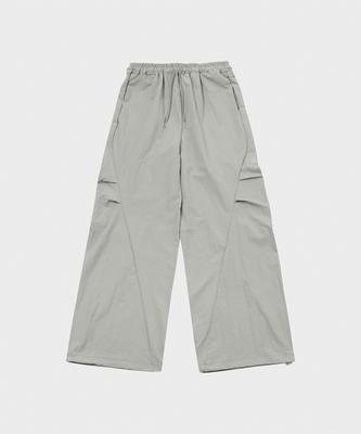 SLOW RECORD HOUSE Parachute Flare Pants_Gray