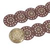 Přehnaný Cowboy Disc Belt Y2K Wide Disc Belt Cowboy Wide Disc Belt Dutý pás pro ženy
