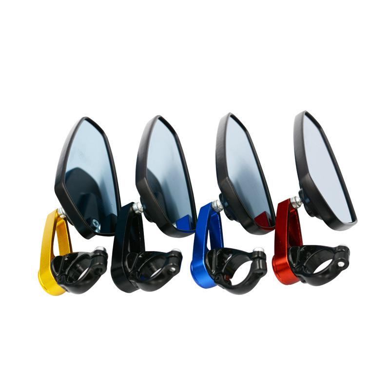 

Universal Retro Aluminum CNC Motorcycle Handlebar Mirrors for Harley/CF150NK. Black Pair Blue Mirror Gift Box