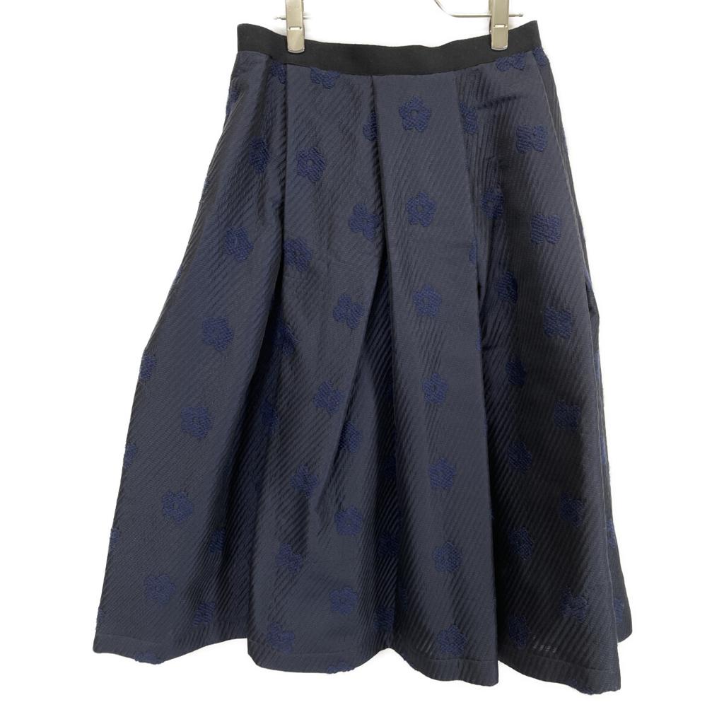 tricotCOMMEdesGARCONS TF-S013 2020 Navy Floral Embroidered Modified Skirt Skirt M NavyUsed