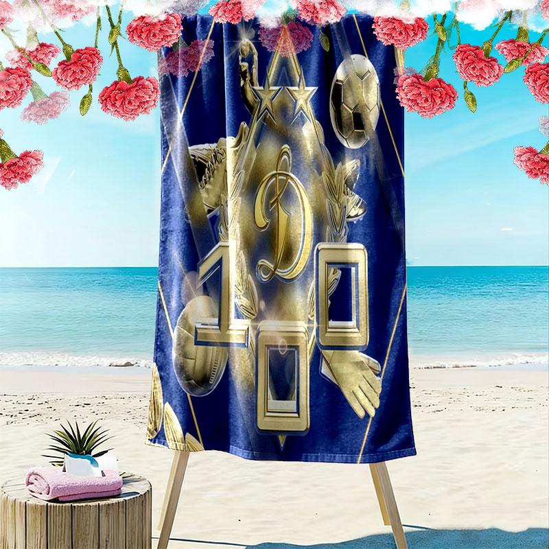 Dynamo Moscow Legend Print Beach Towel, Large Soft Quick Dry Towel for Beach Camping Swimming