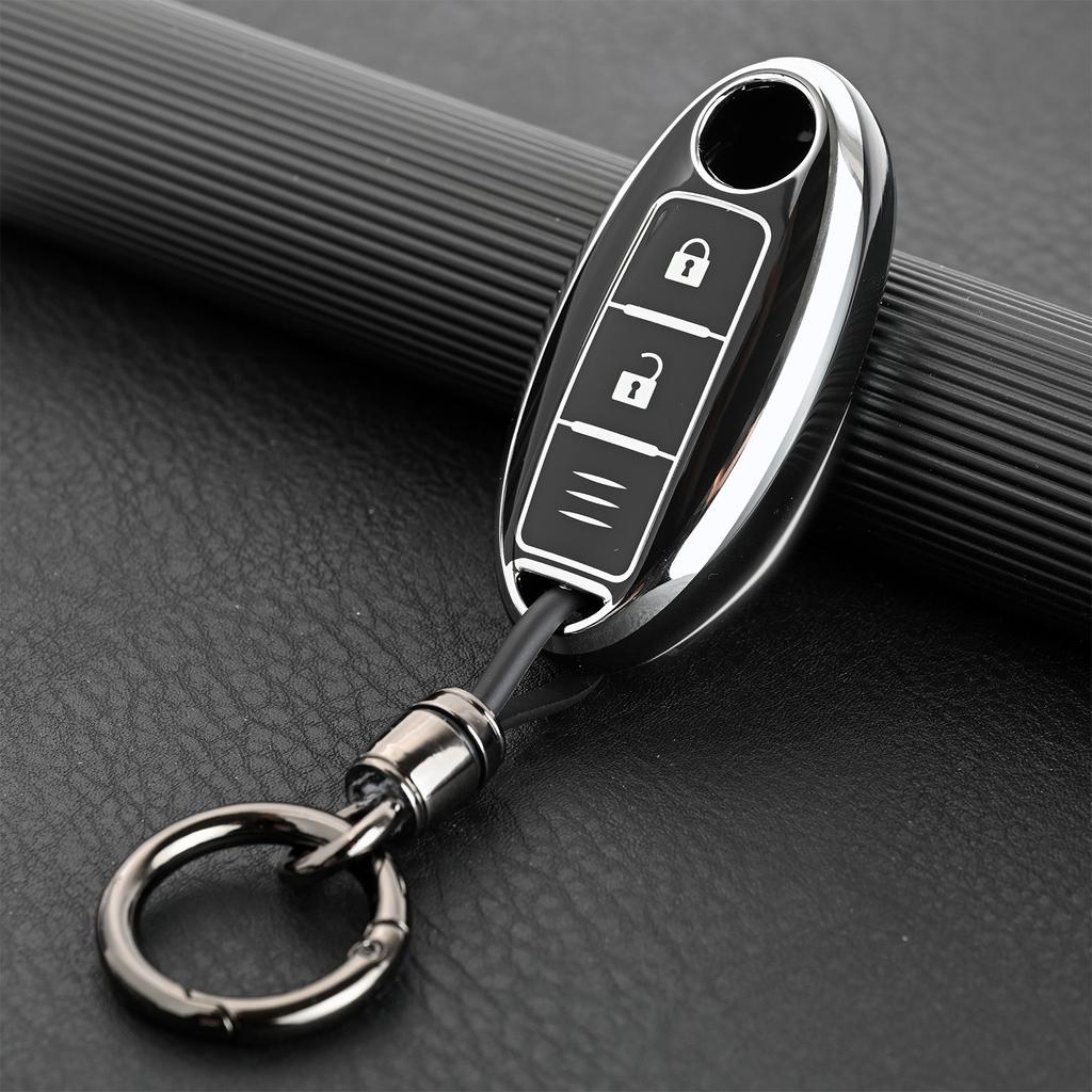 TPU Bilnyckelfodral Fob För Nissan Qashqai Pulsar March 370Z Micra Juke Note Tiida Wingroad NV200 Leaf Cube Fjärrnyckel Fodral Skal