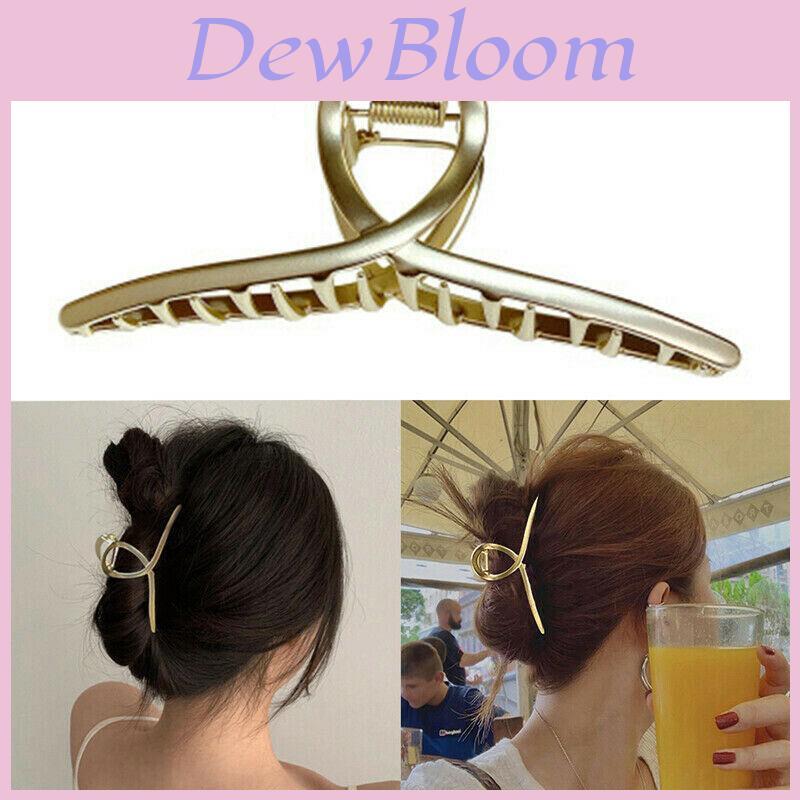 Elegant Women Hair Claw Clip Made Of Matte Metal For Strong Non-slip Grip
