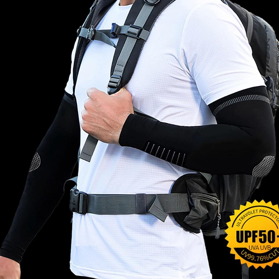 

1 Pair Outdoor Sunscreen Sleeves Sports Ice Silk Anti-Uv Breathable Fishing Bike Hiking Climbing Running Arm Guard Men Women Professional Grade