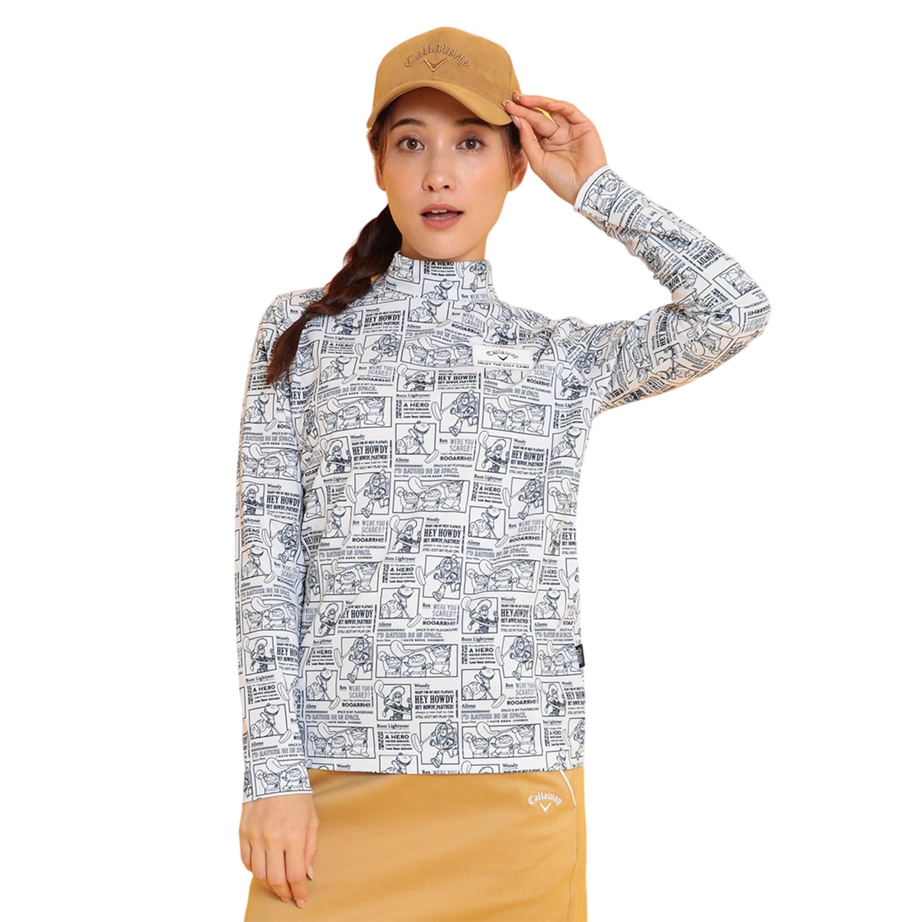 

Callaway Long Sleeve Mock Neck Shirt STORY Golf Undershirt C24233232 Women s [TOY Collaboration] (Moisture-Wicking, Quick-Drying) / / 1030_White