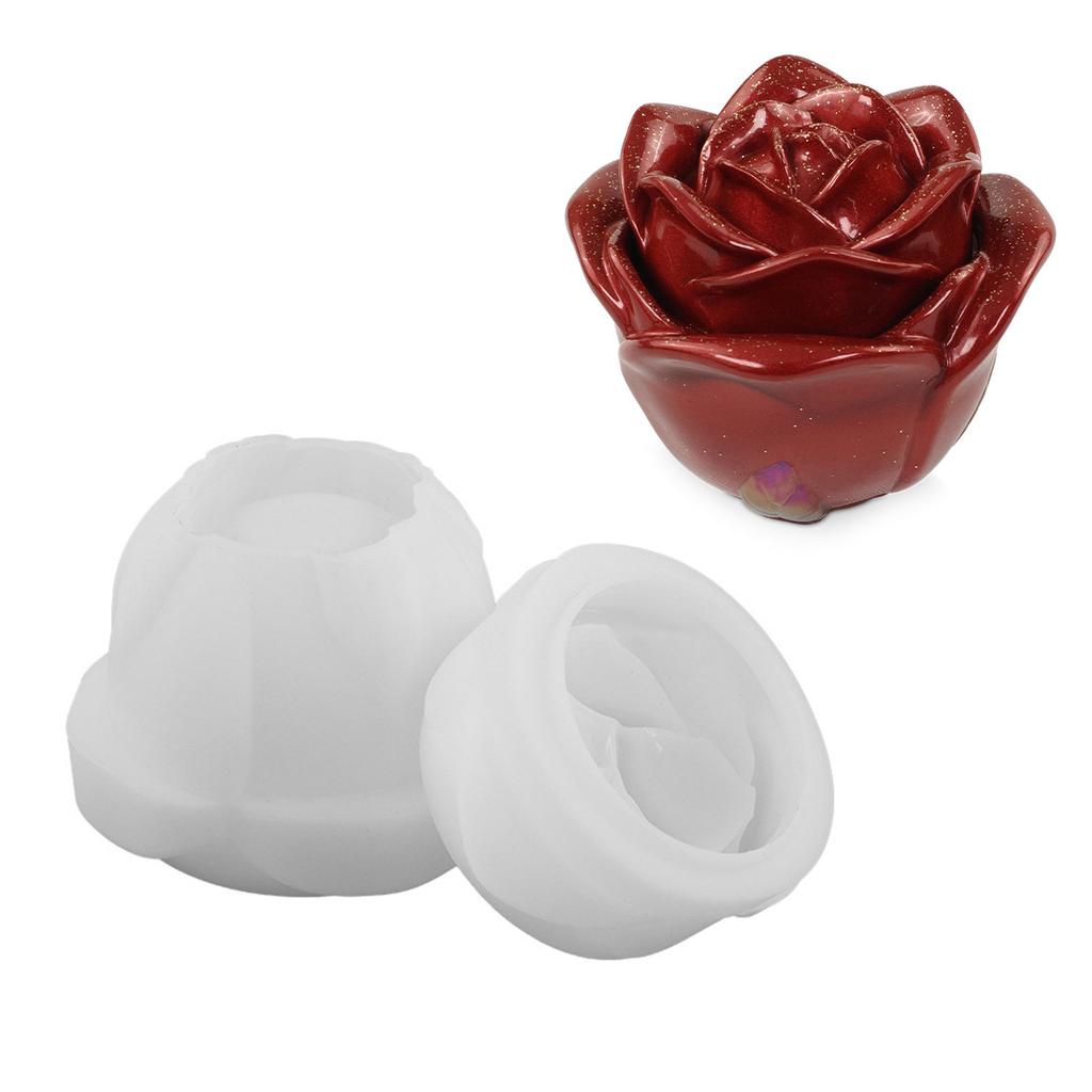 Forma na úložný box na květ růže DIYs křišťálové epoxidové formy na svíčku Forma na popelník Multifunkční silikonová forma