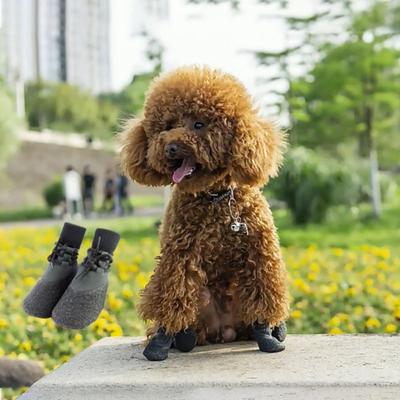 4pcs/set Non-Slip Puppy Sport Boots Waterproof Dog Paw Protector Non-Slip Dog Socks Boots  Walking