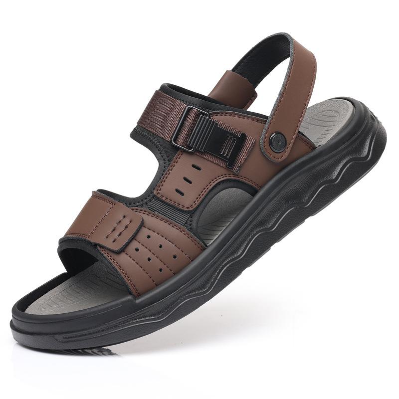 

Beach shoes men s summer wear non-slip and deodorant dad driving dual-purpose sandals soft-soled outdoor sports slippers 44