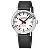 MONDAINE Original Automatic Black for Men and Watch, 41mm, Leather, Women, MST.4161B.LB [Official Import]