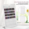 Nail Polish Color Display Stand with DoubleSided Swatch Board for Salon and Home Use, White