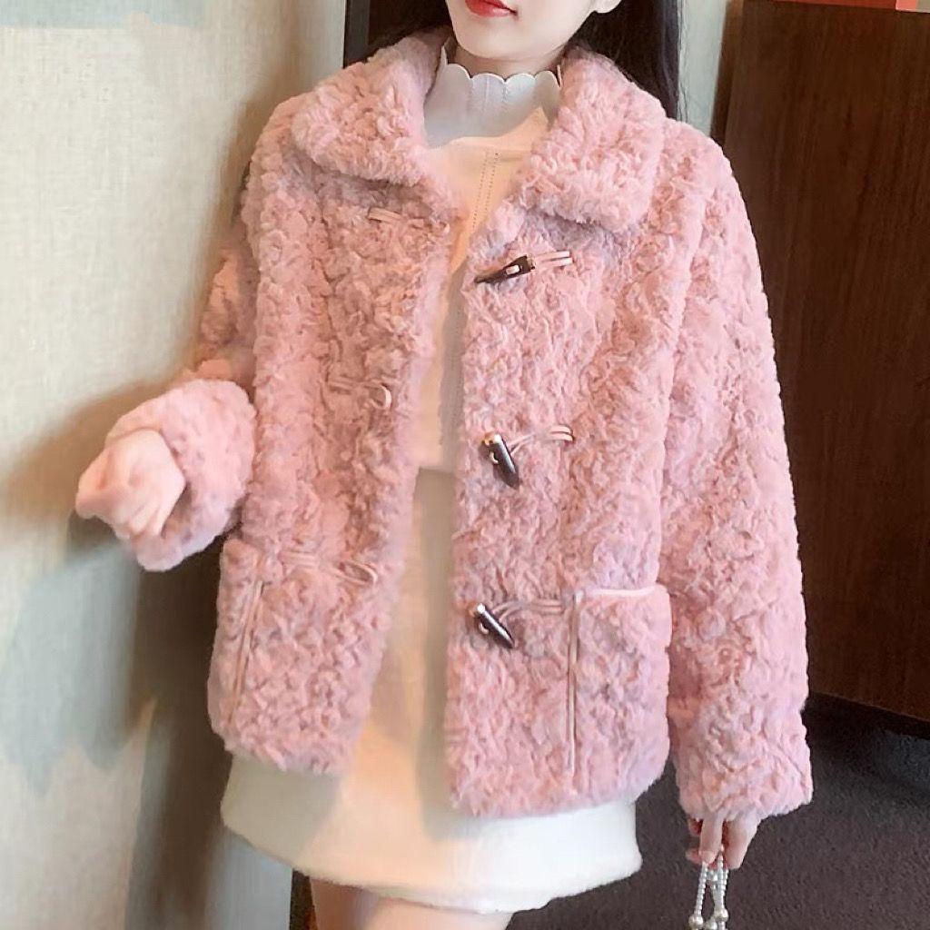 Fleece-Lined Lamb Wool Coat - Autumn/Winter 2025: Short, Stylish, Warm Temperament for Women