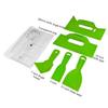 Multiple Size Plastic Putty Scraper Set 5Pieces Suitable For Home Improvement Efficient Spackling And Wallpapering Tasks