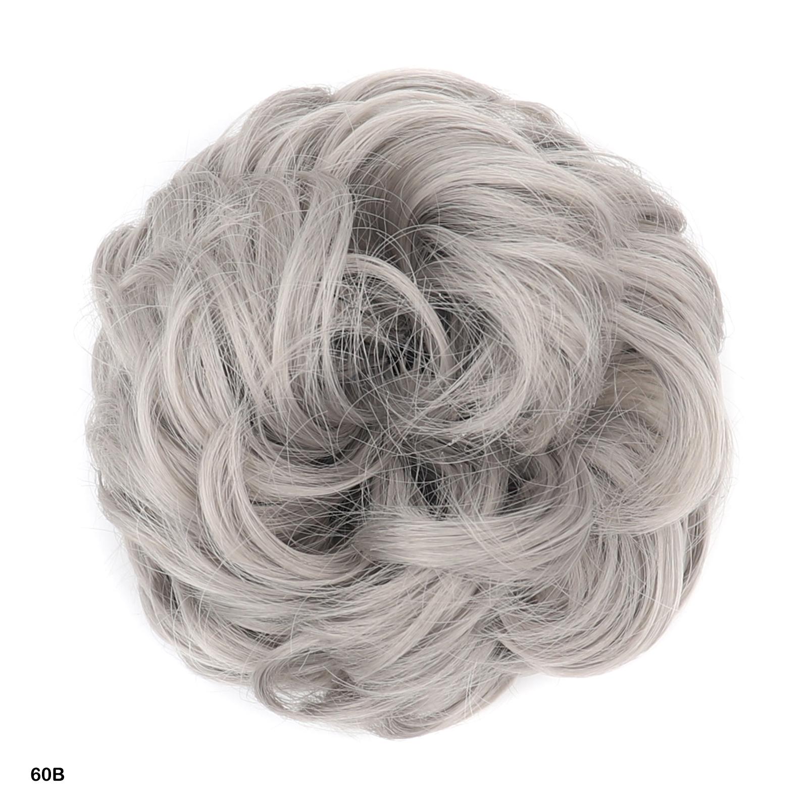 

Синтетические небрежные пучки для наращивания волос в стиле птичьего гнезда для женщин - пушистый волнистый кудрявый шиньон, регулируемый дизайн