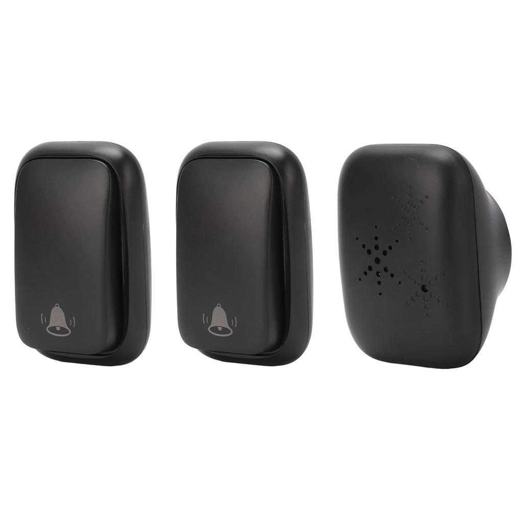 Wireless Doorbell Set AC Self Power Generating 1 Receiver 2 Push Button Battery Free Door Bell Kit for Home