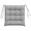 Seat Cushions 4 Pcs Cloud Grey 40 X 40 X 6 Cm Fabric