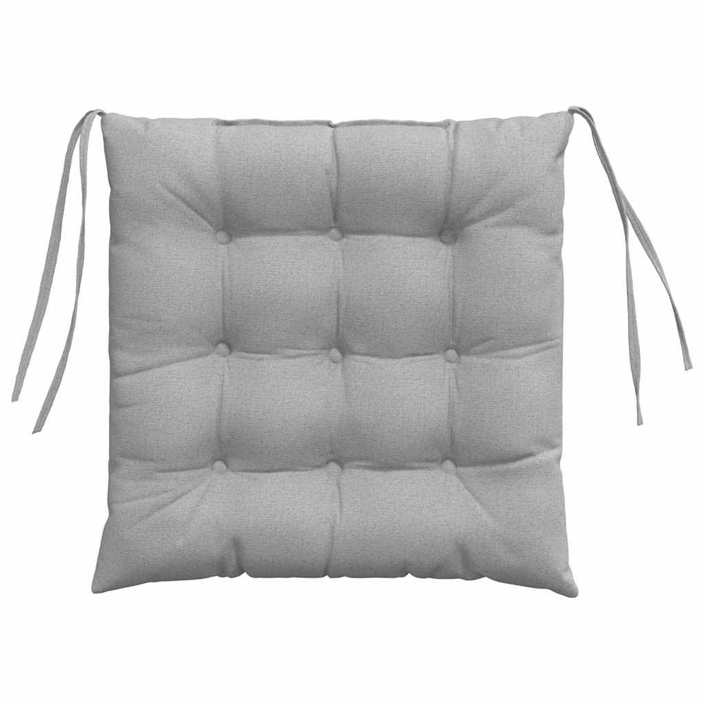 Seat Cushions 4 Pcs Cloud Grey 40 X 40 X 6 Cm Fabric