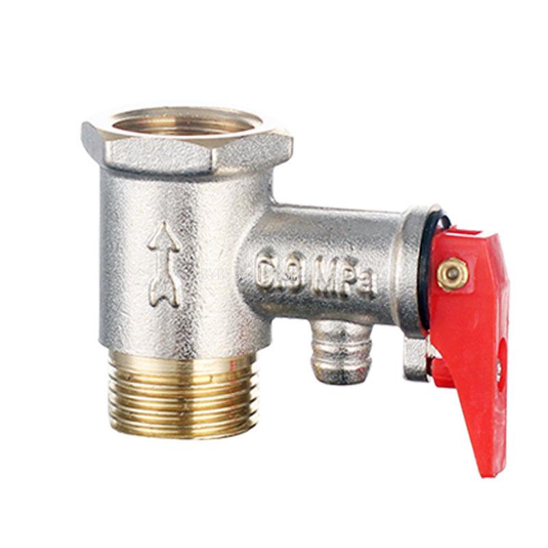 Durable Brass Safety Valve, Adjustable Pressure Relief Valve, Protects Against Overpressure In Closed Water Systems