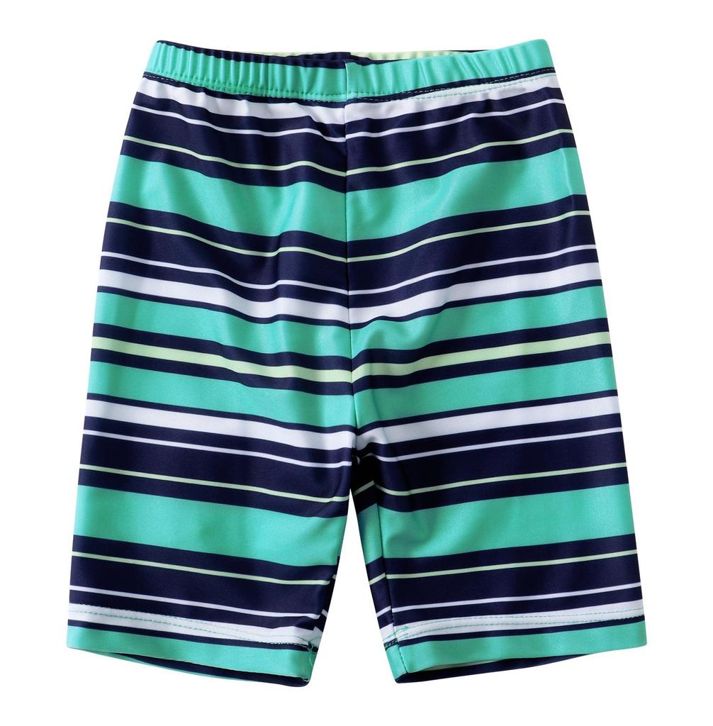 European & American Boys' Dinosaur Print Quick-Dry Sun Protection Swimsuit Set (Swim Shorts + Two Tops)