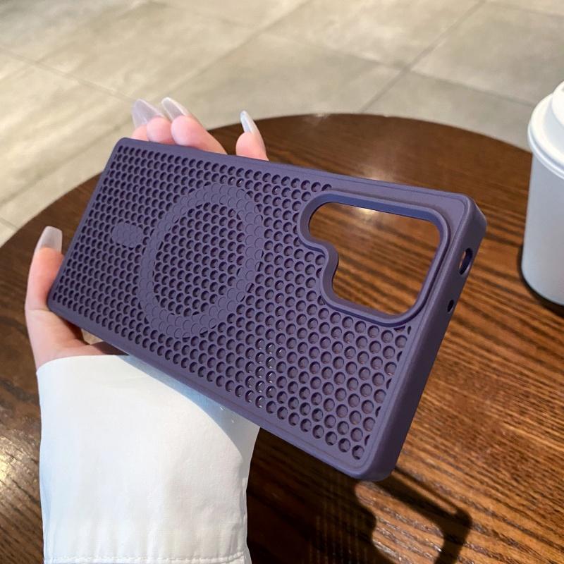 Honeycomb Grid Mesh Cooling Silicone Magnetic Case For Nubia RedMagic 11 Pro  Heat Dissipation Shell Phone Coque 11 Pro+ Cover