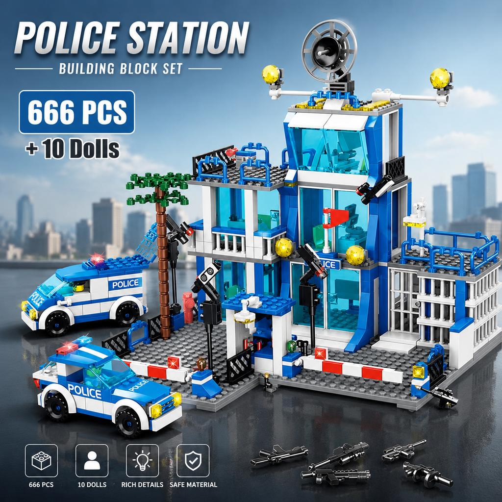 High-Quality 60141 High-Quality Police Space facility Army style High-Quality Building High-Quality Blocks Urban area Construction set Collection