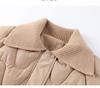Women's Thickened Down Cotton Coat - Winter Fashion, Versatile Petite Jacket with Turn-down Collar