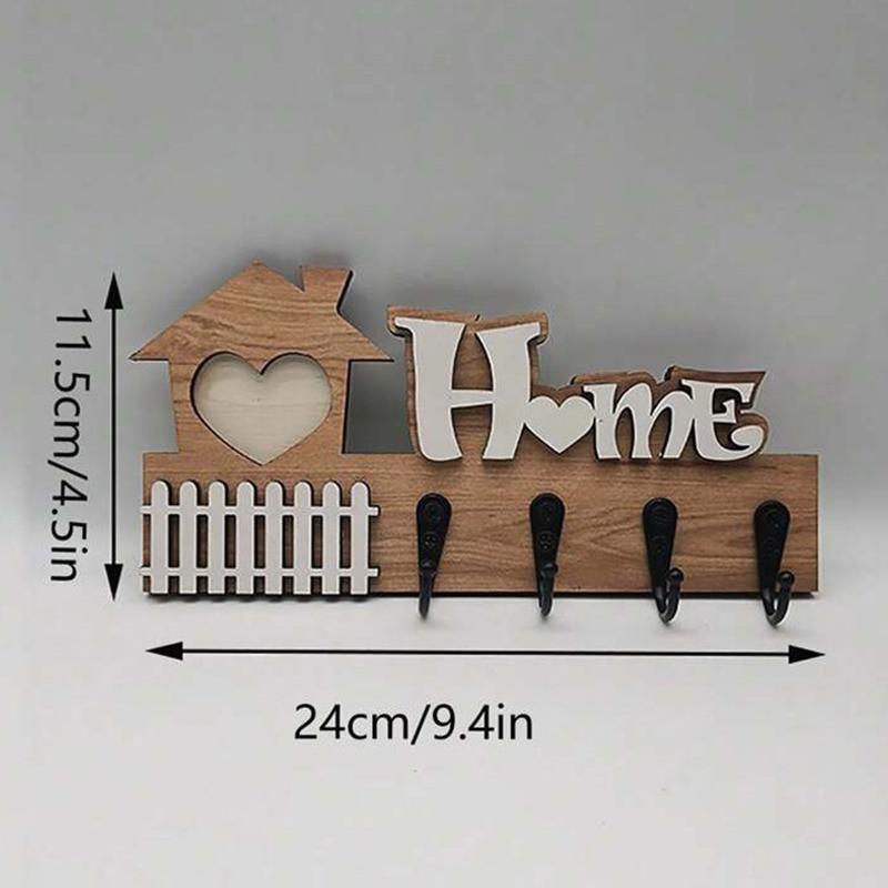 Holz Wandhaken Tür Wandhänger Eingang Dekoration Schlüsselhalter Holzhandwerk Heimdekoration Holzhaken
