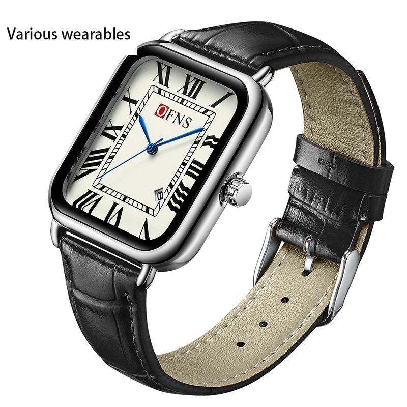 

Новые поясные часы для женщин водонепроницаемые модные квадратные римские весы силиконовый ремешок календарь кварцевые часы