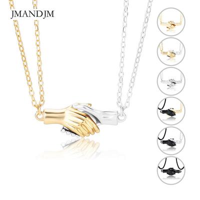Palm Magnet Pendant Couple Necklace Men and Women Handshake Collarbone Chain Magnetic Niche Design Jewelry