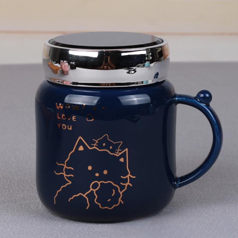 4pcs Water Cup Gift Box Ceramic Cup Creative Simplicity Mark Cup Opening Event Gift Companion Gift Set Office Cup Birthday Gift