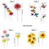 10pcs Colorful Decorative Garden Stakes Creative Garden Floor Plugs Crafts Flower Ground Stake  Yard
