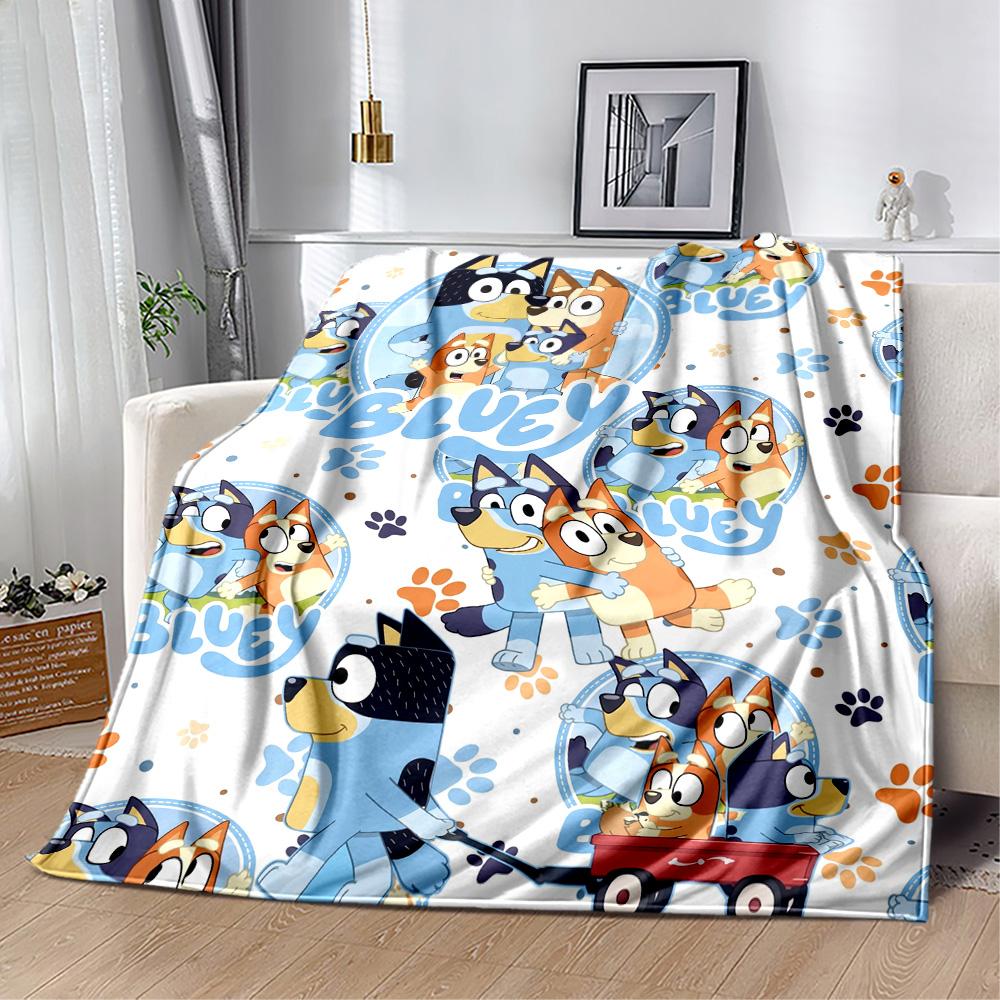 Bluey Bingo's Beach Day Blanket Soft Warm Cozy Great for Sofa Seaside Couch Four Seasons Multipurpose Playful Design