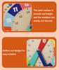 Wooden Clock Model Teaching Aid,Montessori Learning Clocks with Cards,Kindergartner Toy for Game,Interaction Playroom Wall