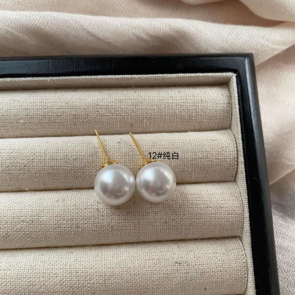 Simple And Sweet Atmosphere Pearl Multi-Color Stud Earrings, Advanced Not Monotonous And Versatile, Simple And Generous Light Luxury Earrings