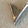 Used Star Jewelry Pt950 Necklace WISHBONE V NECKLACE Diamond V-shape