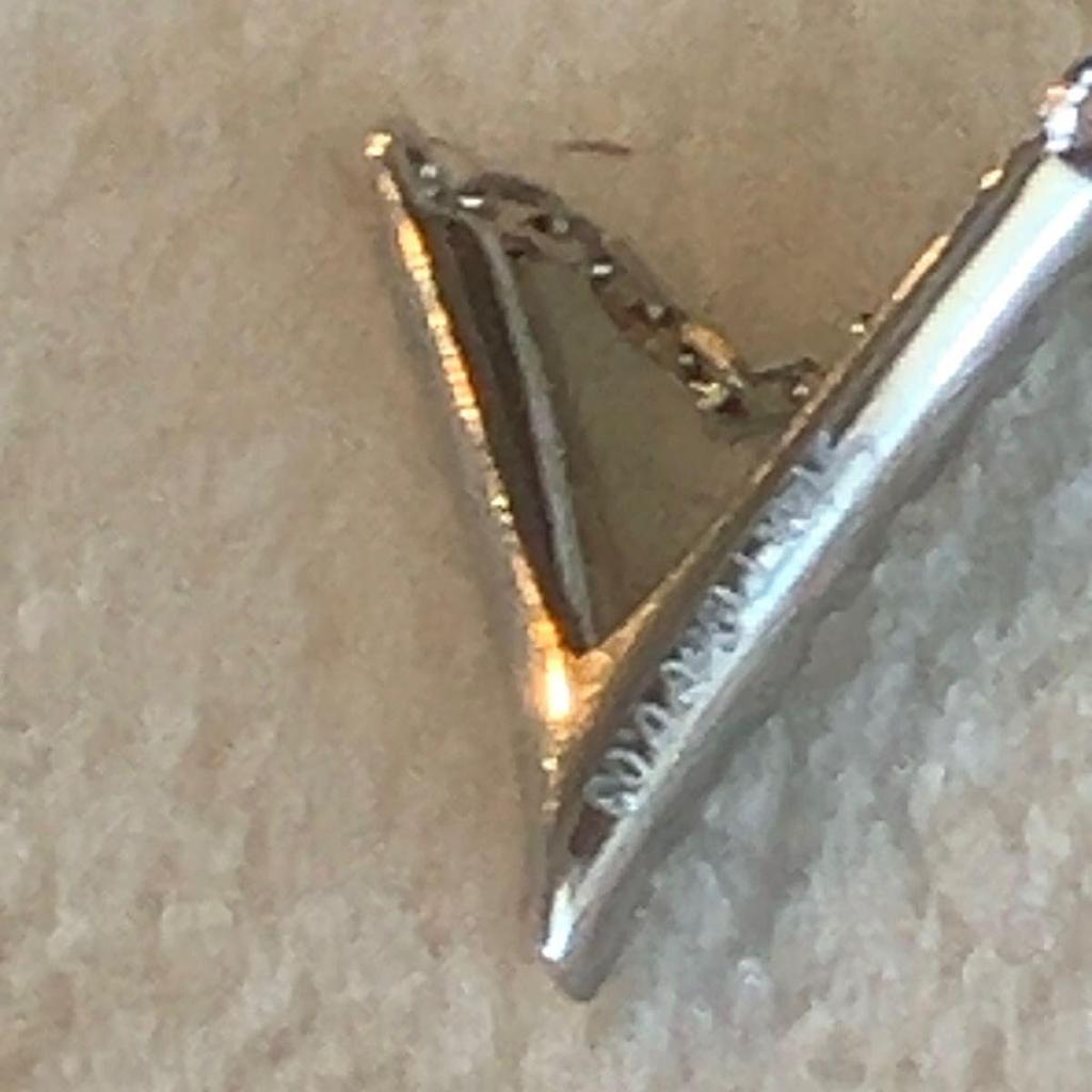 Used Star Jewelry Pt950 Necklace WISHBONE V NECKLACE Diamond V-shape