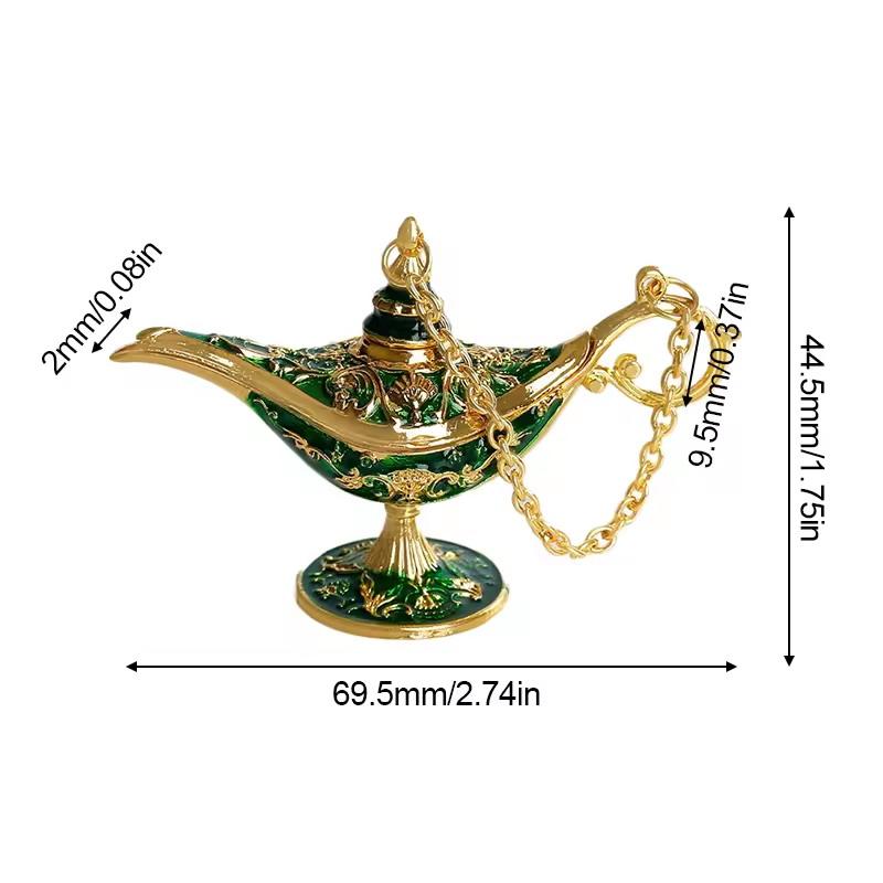 Aladdin Magic Lamp Alloy Decorative Crafts Ornaments Statue Wedding Holiday Party Home Living Room Desktop Decoration Crafts