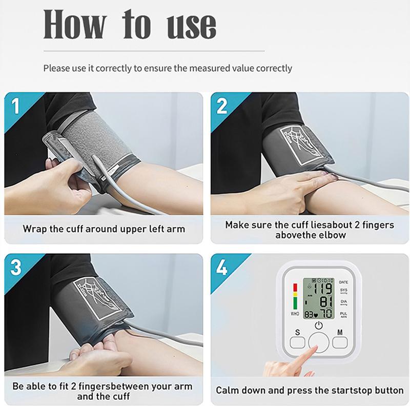 Medical Electronic Blood Pressure Monitor Upper Arm Pulse Detection Home Elderly Smart Blood Pressure Monitor