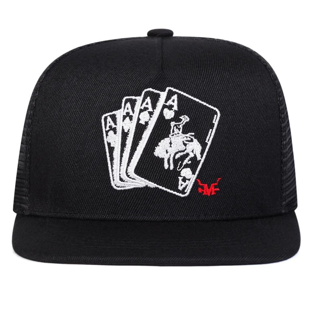 Hip-Hop Stitching Embroidered A Poker Neutral Gender Women  Men For Hats Spring Autumn Outdoor Adjustable Casual Baseball Caps Sunscreen Hat Cap