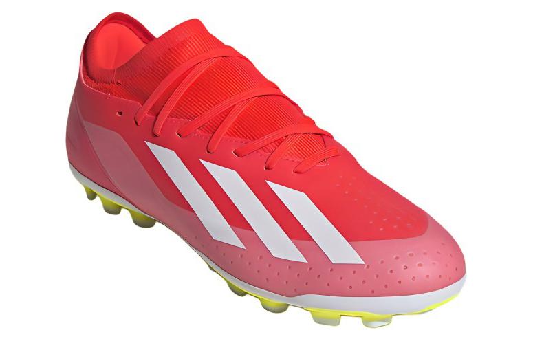adidas X CRAZYFAST LEAGUE AG Artificial Ground Cushioning, Wear Resistant Soccer Shoes Unisex Red White IF0678