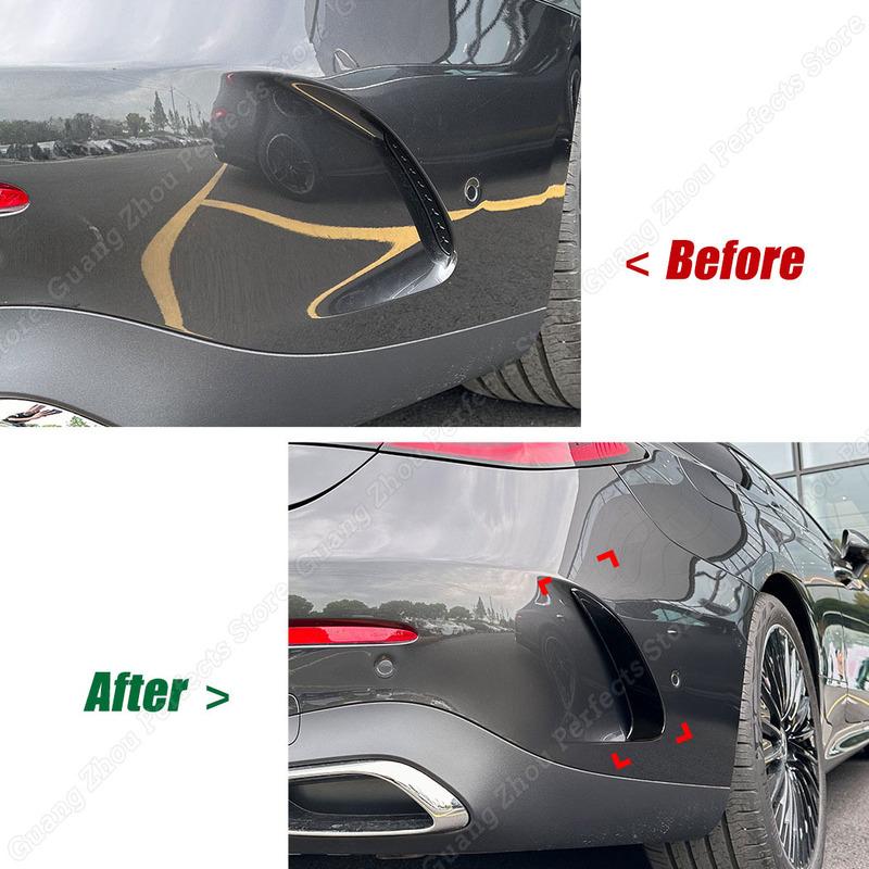 Hinterer Seitenwindabweiser Lufteinlass Karosserie-Außenkits Zubehör Glänzend Schwarz Für Mercedes Benz CLE Coupe C236 2024+ AMG
