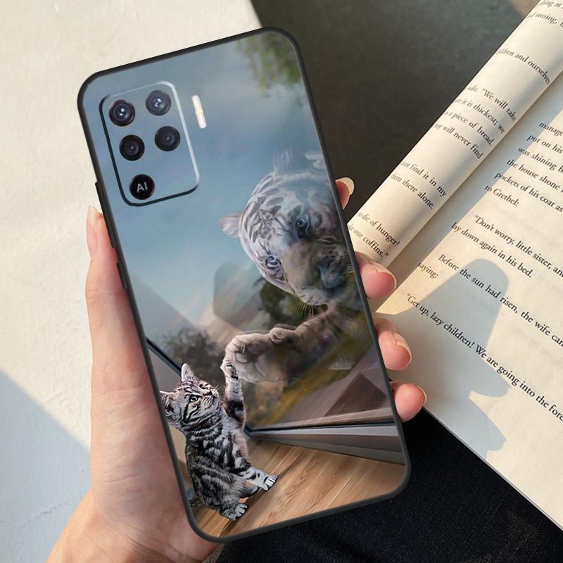 Cool Animal Big Cat Tiger Case For Oppo A5 Pro A15 A16 A17 A57 A77 A94 A74 A54 A76 A96 A40 A60 A80 A18 A38 A58 A78 A98