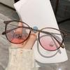 Ultra-Light Myopia Glasses for Women - Cool Tea Blush Color, Pure Desire Atmosphere, Makeup Effect, Trendy Design